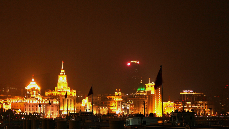 外滩 万国建筑群 黄浦江 夜景 灯光秀