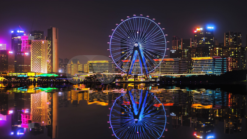 深圳欢乐港湾摩天轮夜景