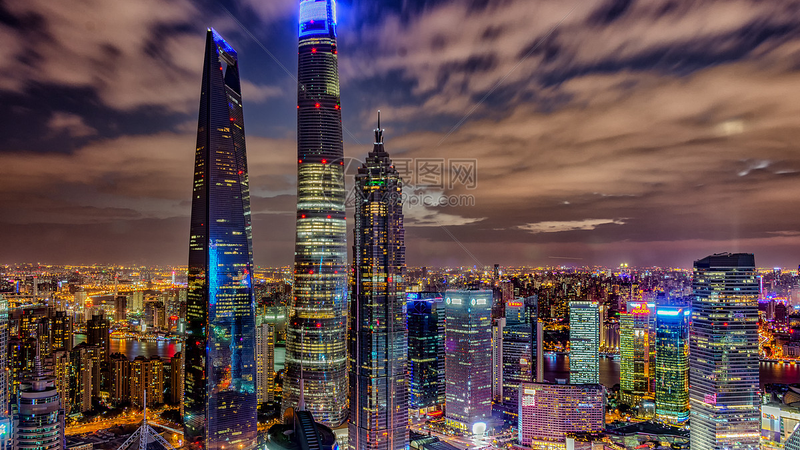 上海夜景 陆家嘴